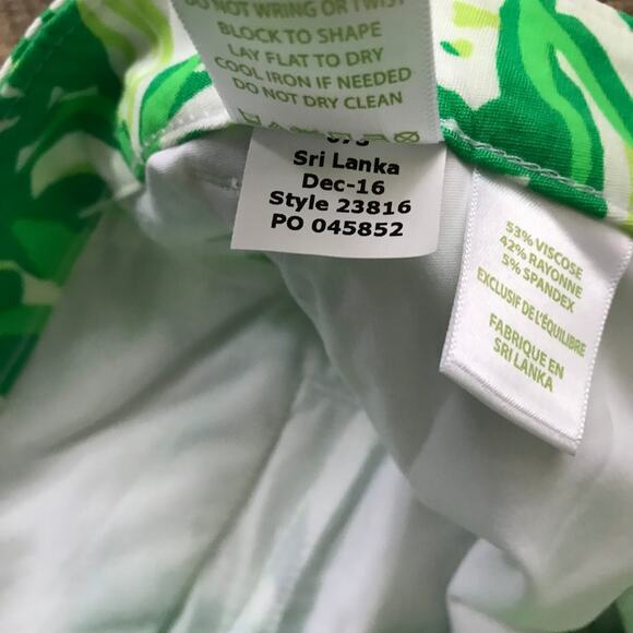 Lilly Pulitzer Lela Toucan Green Crop Pants - Picture 6 of 6